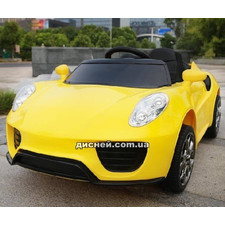 Детский электромобиль T-7622 EVA YELLOW, Porsche, желтый